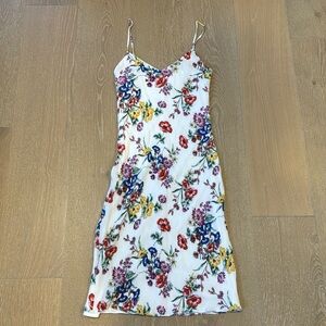 Express Floral Midi Strip Dress - XS